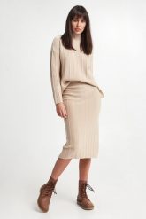 Spódnica wełniana Melk MAX MARA LEISURE. Spódnice damskie Max Mara Leisure, xs, bez wzorów, z wełny. W wyprzedaży za 672.52 zł.