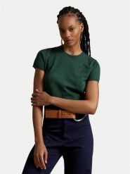 Polo Ralph Lauren T-Shirt 211971872508 Zielony Regular Fit. Zielone t-shirty damskie Polo Ralph Lauren, s, bez wzorów, z bawełny, bez kołnierzyka. Za 769.99 zł.