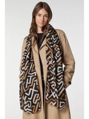 Lucky Bees Szal w kolorze beżowo-jasnobrązowo-czarnym - 180 x 75 cm rozmiar: onesize. Brązowe szaliki damskie Lucky Bees, bez wzorów, z materiału. Za 109.26 zł.