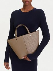 MICHAEL Michael Kors Torebka Flora 30T5GFFT2B Beżowy. Brązowe torebki klasyczne damskie MICHAEL Michael Kors, ze skóry, bez dodatków. Za 721.99 zł.
