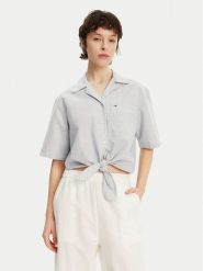 Tommy Jeans Koszula DW0DW20286 Niebieski Regular Fit. Niebieskie koszule damskie Tommy Jeans, xl, bez wzorów, z bawełny, bez kołnierzyka, bez ramiączek. Za 199.99 zł.