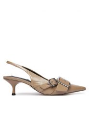 Steve Madden Czółenka Lezley SM11003440 Brązowy. Brązowe czółenka damskie Steve Madden, bez wzorów, ze skóry, bez obcasa. Za 389.99 zł.