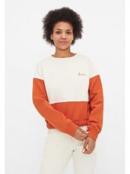 Bench Bluza w kolorze biało-pomarańczowym rozmiar: 36. Białe bluzy damskie Bench, bez wzorów, bez kaptura. Za 100.99 zł.