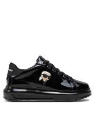 KARL LAGERFELD Sneakersy KL62531U Czarny. Czarne obuwie sportowe damskie KARL LAGERFELD, z lakierowanej skóry, bez zapięcia. Za 549.99 zł.