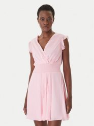 Morgan Sukienka koktajlowa 251-RWANY Różowy Loose Fit. Czerwone sukienki damskie Morgan, bez wzorów, z syntetyku, wizytowe, bez ramiączek. Za 369.99 zł.