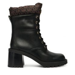 Trzewiki MICHAEL Michael Kors. Brązowe botki damskie MICHAEL Michael Kors, bez obcasa, na słupku, bez zapięcia. Za 1,019.00 zł.