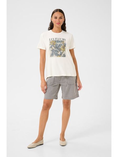 Kaffe Koszulka w kolorze kremowym rozmiar: L. Brązowe bluzki damskie Kaffe, l, bez wzorów, bez kołnierzyka, bez ramiączek. Za 65.54 zł.