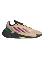 Adidas Sneakersy "Ozelia" w kolorze beżowo-czarnym rozmiar: 36 2/3. Brązowe obuwie sportowe damskie Adidas, bez zapięcia. Za 157.35 zł.