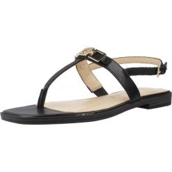 Sandały GUESS FLJREL LEA21 Czarny. Czarne sandały damskie Guess, z aplikacjami, ze skóry, bez obcasa, bez zapięcia. Za 465.99 zł.