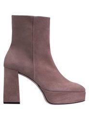 Högl Skórzane botki w kolorze beżowym rozmiar: 37,5. Różowe botki damskie Högl, eleganckie, z okrągłym noskiem, bez obcasa, bez zapięcia. Za 245.96 zł.
