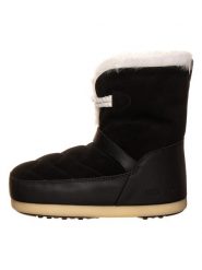 Moon Boot Skórzane botki zimowe "EVX IGLOO" w kolorze czarnym rozmiar: 39-40. Czarne botki damskie Moon Boot, na zimę, bez obcasa, bez zapięcia. Za 634.95 zł.