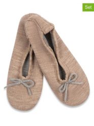 Lemon socks Kapcie (3 pary) w kolorze beżowym rozmiar: 38-42. Brązowe kapcie damskie Lemon socks. Za 100.99 zł.