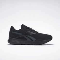 Buty do chodzenia damskie Reebok Energen Lite. Czarne obuwie sportowe damskie Reebok, z materiału, bez zapięcia, do biegania. Za 166.00 zł.