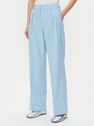 Vero Moda Spodnie materiałowe Liba 10324626 Błękitny Wide Leg. Niebieskie spodnie materiałowe damskie Vero Moda, bez wzorów, z materiału. Za 129.99 zł.