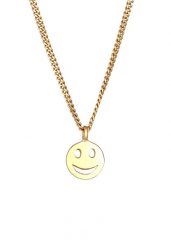 Elli Damski wisiorek płytkowy z smiling face Face ze srebra próby 925 Sterling Silver Naszyjniki 1 ct. Szare naszyjniki damskie Elli, srebrne. Za 156.39 zł.