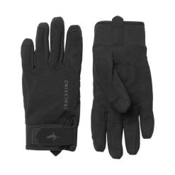 Rękawiczki kolarskie Harling. Czarne rękawiczki damskie SEALSKINZ, bez wzorów, z materiału. Za 269.90 zł.
