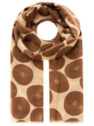 Zwillingsherz Szal w kolorze jasnobrązowo-beżowym rozmiar: onesize. Brązowe szaliki damskie Zwillingsherz, bez wzorów, ze splotem. Za 118.56 zł.