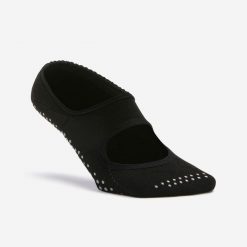 Skarpetki fitness damskie Domyos antypoślizgowe. Czarne skarpetki damskie DOMYOS, bez wzorów, z elastanu. Za 34.99 zł.