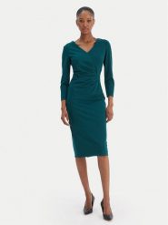Rinascimento Sukienka koktajlowa CFC0126655003 Zielony Slim Fit. Zielone sukienki damskie Rinascimento, bez wzorów, z syntetyku, wizytowe, bez ramiączek. Za 579.99 zł.