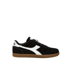 Sneakersy Diadora Tokyo. Czarne obuwie sportowe damskie Diadora, ze skóry, bez zapięcia. W wyprzedaży za 336.50 zł.