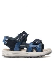 Geox Sandały J Sandal Alben Boy J35AVA 01520 CF44M M Granatowy. Niebieskie sandały chłopięce Geox, ze skóry, bez zapięcia. Za 209.99 zł.
