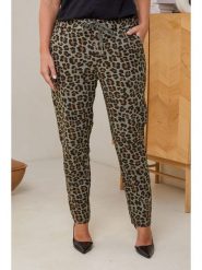 Curvy Lady Spodnie w kolorze oliwkowo-brązowym rozmiar: 40/42. Brązowe spodnie materiałowe damskie Curvy Lady, bez wzorów, z bawełny. Za 143.99 zł.