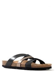 Sunbay Klapki "Albury" w kolorze czarno-złotym rozmiar: 38. Czarne klapki damskie Sunbay, bez wzorów, z otwartym noskiem, bez obcasa, bez zapięcia. Za 141.85 zł.