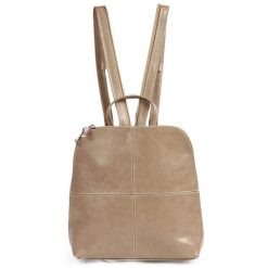 Plecak skórzany damski DAN-A T65 beżowy. Brązowe plecaki DAN-A, bez wzorów, ze skóry. Za 269.99 zł.