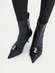 Juicy Couture Botki EO-C5167-1 Czarny. Czarne botki damskie Juicy Couture, bez obcasa, na szpilce, bez zapięcia. Za 329.99 zł.