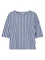 Rich & Royal Bluzka w kolorze granatowo-białym rozmiar: 40. Białe bluzki damskie Rich & Royal, bez wzorów, z bawełny, bez kołnierzyka, bez ramiączek. Za 214.95 zł.