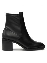 Aldo Botki Ranobrerel 13474572 Czarny. Czarne botki damskie ALDO, ze skóry, bez obcasa, na słupku, bez zapięcia. Za 509.99 zł.