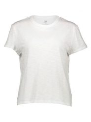 GAP Koszulka "Foreversoft" w kolorze białym rozmiar: M. Białe bluzki damskie GAP, m, bez wzorów, z bawełny, bez kołnierzyka, bez ramiączek. Za 59.95 zł.