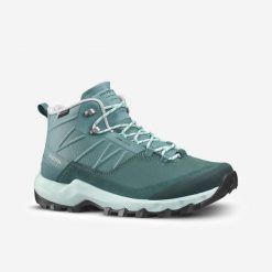 Second Life - Buty turystyczne damskie Quechua MH500 Mid... - Stan Dobry. Zielone obuwie trekkingowe damskie QUECHUA, z kauczuku, bez zapięcia. Za 213.99 zł.