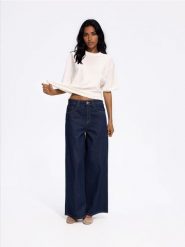 Jeansy baggy - granatowy. Niebieskie jeansy damskie Reserved. Za 139.99 zł.