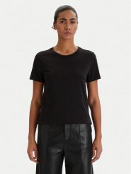 Armani Exchange T-Shirt XW001459 AF10356 UC001 Czarny Regular Fit. Czarne t-shirty damskie Armani Exchange, s, bez wzorów, z bawełny, bez kołnierzyka. Za 269.99 zł.