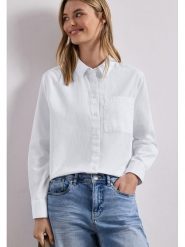 Street One Koszula w kolorze białym rozmiar: 46. Białe koszule damskie Street One, bez wzorów, z bawełny, street, bez kołnierzyka, bez ramiączek. Za 113.90 zł.