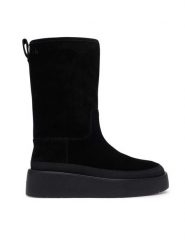 Calvin Klein Śniegowce Flatform Mid Boot Suede Wl HW0HW03181 Czarny. Czarne śniegowce damskie Calvin Klein, ze skóry. Za 749.99 zł.