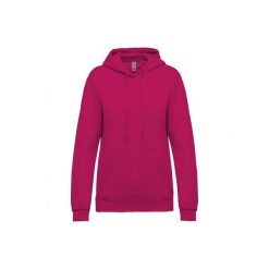 Bluza damska z kapturem Kariban. Czerwone bluzy damskie KARIBAN, l, bez wzorów, z bawełny, z kapturem. Za 181.00 zł.