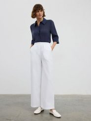 BGN Spodnie w kolorze białym rozmiar: 38. Białe spodnie materiałowe damskie BGN, bez wzorów, z materiału. Za 65.99 zł.