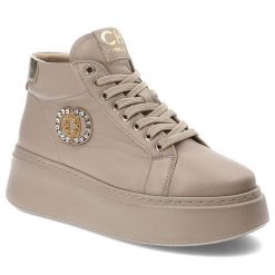 Beżowe Sneakersy CheBello Damskie Buty Jesienne. Brązowe obuwie sportowe damskie CheBello, na jesień, z materiału, bez zapięcia. Za 439.00 zł.