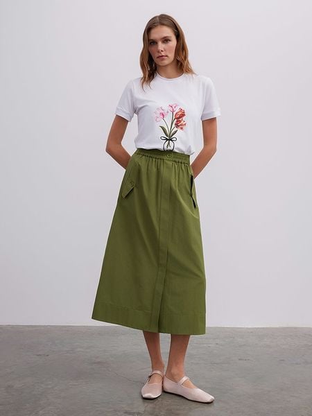 BGN Spódnica w kolorze zielonym rozmiar: 36. Zielone spódnice damskie BGN, na imprezę, bez wzorów, midi. Za 74.28 zł.