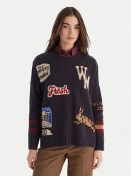 Weekend Max Mara Sweter Pavidi 2525366262 Granatowy Oversize. Niebieskie swetry klasyczne damskie Weekend Max Mara, s, z wełny, bez kołnierzyka. Za 1,239.00 zł.