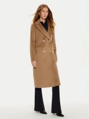 Marciano Guess Płaszcz wełniany 4BGL07 7045A Brązowy Regular Fit. Brązowe płaszcze damskie Marciano Guess, na zimę, z aplikacjami, z wełny, bez kaptura. Za 2,149.00 zł.