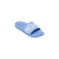 Klapki basenowe damskie Roxy SLIPPY II. Fioletowe klapki damskie Roxy, bez wzorów, z materiału, bez obcasa, bez zapięcia. Za 139.99 zł.