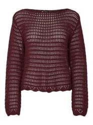 Pieces Sweter "Fallon" w kolorze brązowym rozmiar: S. Brązowe swetry klasyczne damskie Pieces, s, bez kołnierzyka. Za 96.83 zł.