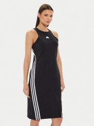 Adidas Sukienka codzienna Future Icons 3-Stripes IP1575 Czarny Regular Fit. Czarne sukienki damskie Adidas, bez wzorów, z bawełny, bez ramiączek. Za 139.99 zł.