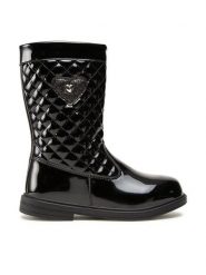 Nelli Blu Kozaki CM211228-6 Czarny. Czarne kozaki dziewczęce Nelli Blu, bez wzorów, ze skóry, bez obcasa, bez zapięcia. Za 149.99 zł.