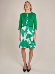 APART Bolerko w kolorze zielonym rozmiar: 38. Zielone swetry klasyczne damskie Apart, bez kołnierzyka. Za 109.52 zł.