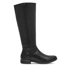 Kozaki Lasocki. Czarne kozaki damskie Lasocki, bez obcasa, na płaskiej podeszwie, bez zapięcia. Za 379.99 zł.