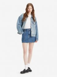 Levi´s Spódnica dżinsowa w kolorze niebieskim rozmiar: W28. Niebieskie spódnice damskie s, z aplikacjami, mini. Za 105.63 zł.